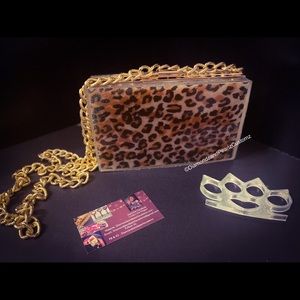 Custom Cheetah print clutch purse